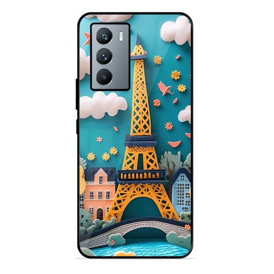 Eiffel Tower Printed Protective Phone Cover forIqoo 9 Se 5G