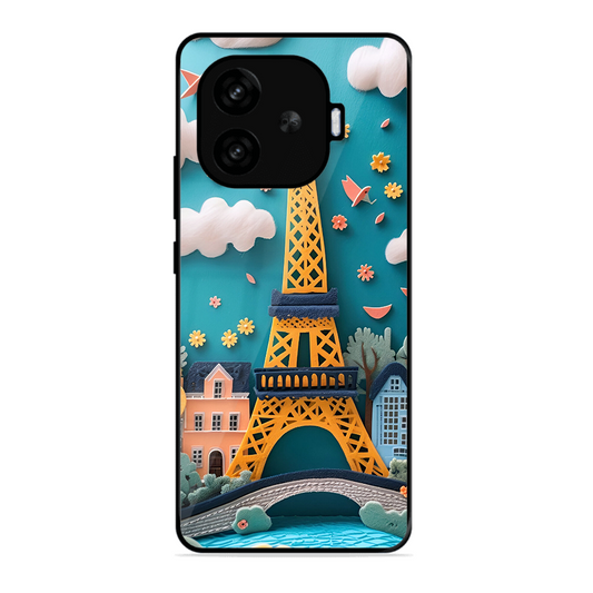 Eiffel Tower Printed Protective Phone Cover forIqoo Neo 10R 5G