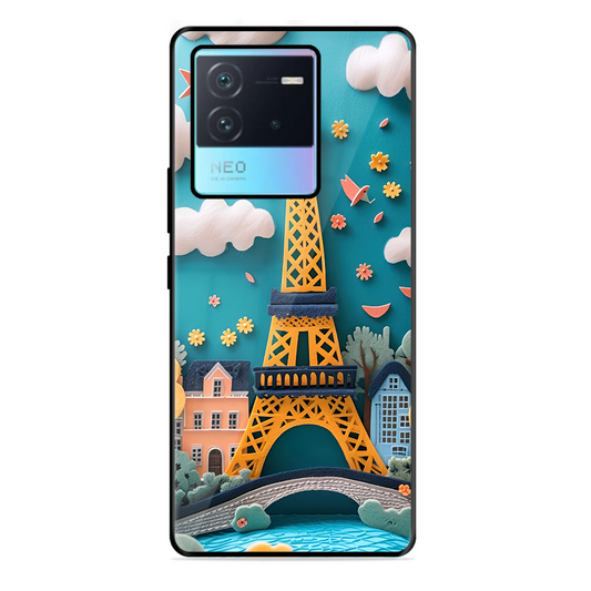 Eiffel Tower Printed Protective Phone Cover forIqoo Neo 6 5G