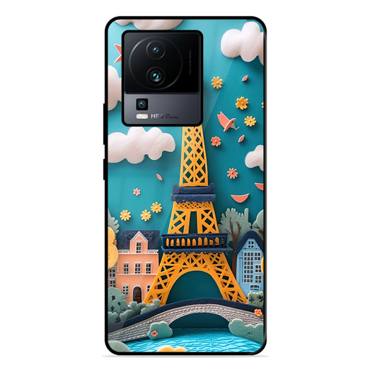 Eiffel Tower Printed Protective Phone Cover forIqoo Neo 7 Pro 5G