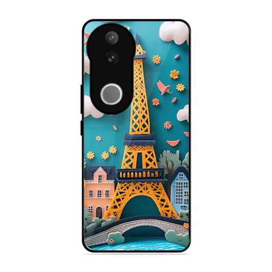 Eiffel Tower Printed Protective Phone Cover forIqoo Z10R 5G