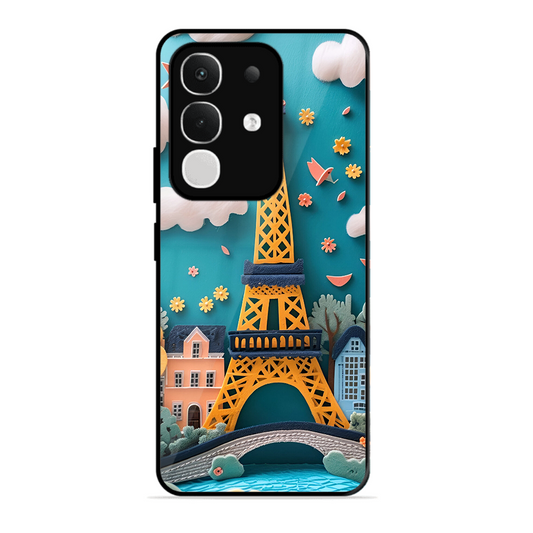 Eiffel Tower Printed Protective Phone Cover forIqoo Z10X 5G