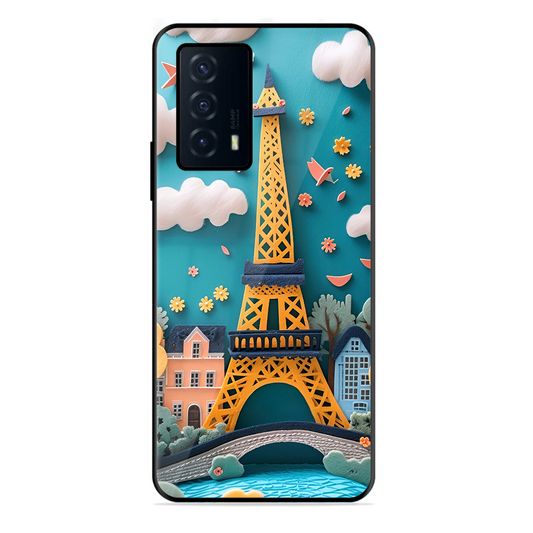 Eiffel Tower Printed Protective Phone Cover forIqoo Z5 5G