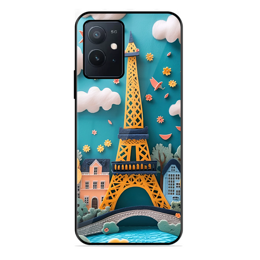 Eiffel Tower Printed Protective Phone Cover forIqoo Z6 5G