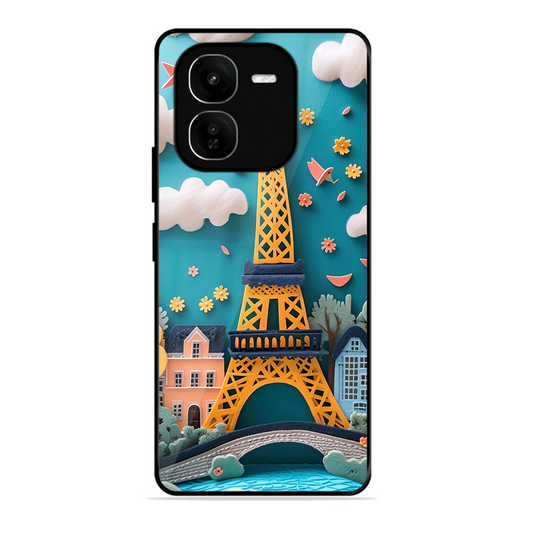 Eiffel Tower Printed Protective Phone Cover forIqoo Z9X 5G