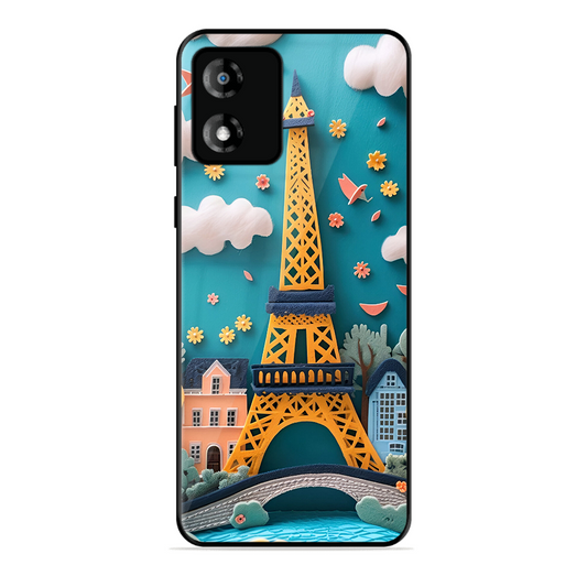 Eiffel Tower Printed Protective Phone Cover forMotorola Moto E13