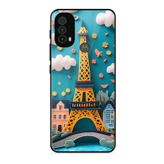 Eiffel Tower Printed Protective Phone Cover forMotorola Moto E40