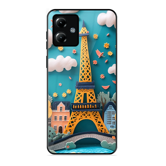 Eiffel Tower Printed Protective Phone Cover forMotorola Moto G14