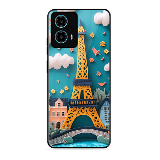 Eiffel Tower Printed Protective Phone Cover forMotorola Moto G34 5G