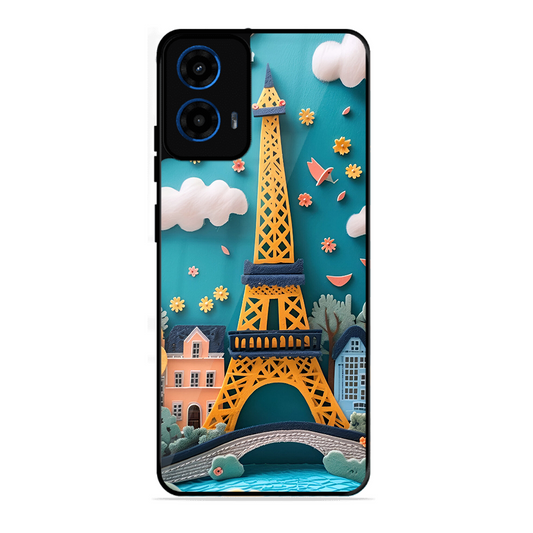 Eiffel Tower Printed Protective Phone Cover forMotorola Moto G45 5G