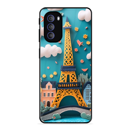 Eiffel Tower Printed Protective Phone Cover forMotorola Moto G51 5G