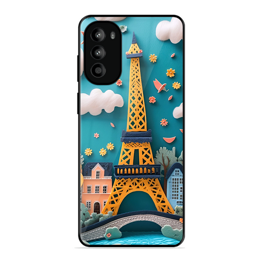 Eiffel Tower Printed Protective Phone Cover forMotorola Moto G52