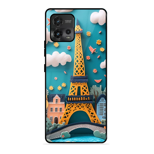 Eiffel Tower Printed Protective Phone Cover forMotorola Moto G72