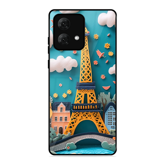 Eiffel Tower Printed Protective Phone Cover forMotorola Moto G84 5G