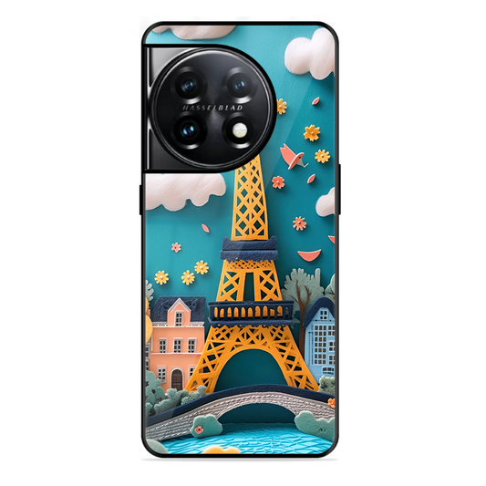 Eiffel Tower Printed Protective Phone Cover forOneplus 11 5G
