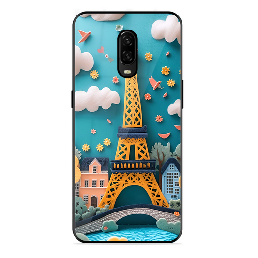 Eiffel Tower Printed Protective Phone Cover forOneplus 6T