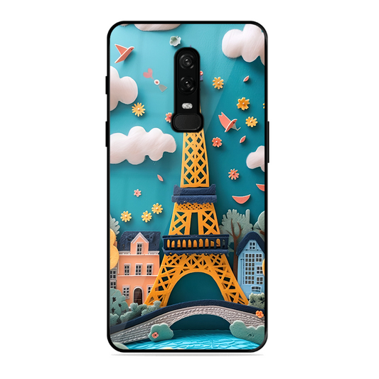 Eiffel Tower Printed Protective Phone Cover forOneplus 6
