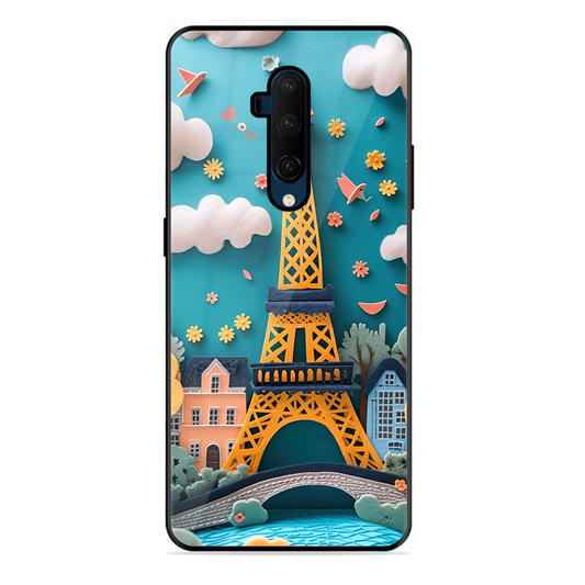 Eiffel Tower Printed Protective Phone Cover forOneplus 7T Pro