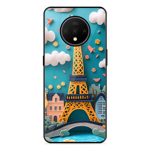 Eiffel Tower Printed Protective Phone Cover forOneplus 7T