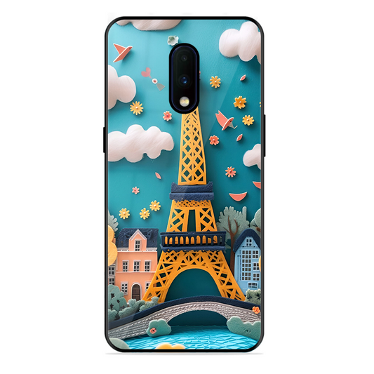 Eiffel Tower Printed Protective Phone Cover forOneplus 7