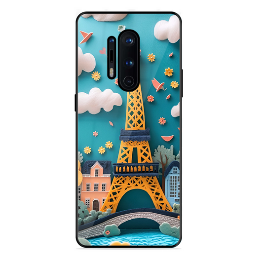Eiffel Tower Printed Protective Phone Cover forOneplus 8 Pro