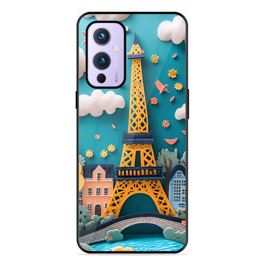Eiffel Tower Printed Protective Phone Cover forOneplus 9 5G