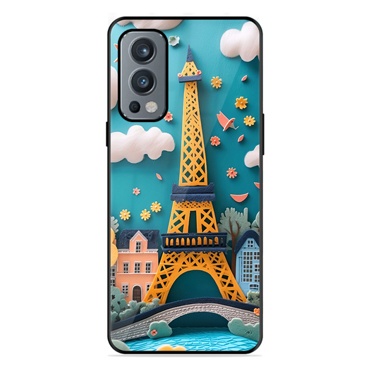 Eiffel Tower Printed Protective Phone Cover forOneplus Nord 2 5G