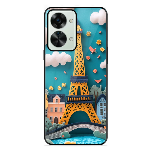 Eiffel Tower Printed Protective Phone Cover forOneplus Nord 2T 5G