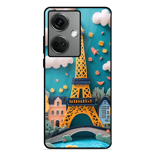 Eiffel Tower Printed Protective Phone Cover forOneplus Nord Ce 3 5G