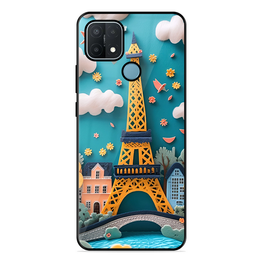Eiffel Tower Printed Protective Phone Cover forOppo A15S