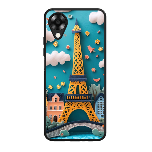 Eiffel Tower Printed Protective Phone Cover forOppo A17K
