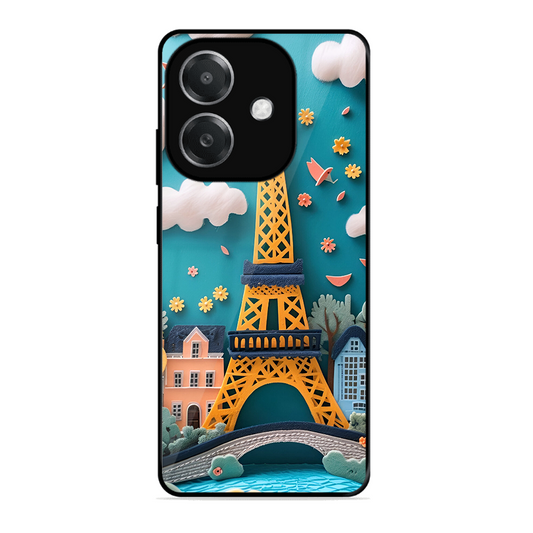 Eiffel Tower Printed Protective Phone Cover forOppo A3X 5G