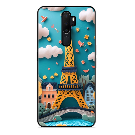 Eiffel Tower Printed Protective Phone Cover forOppo A5 2020