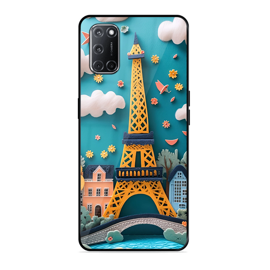 Eiffel Tower Printed Protective Phone Cover forOppo A52