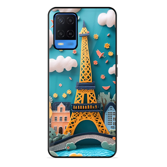 Eiffel Tower Printed Protective Phone Cover forOppo A54