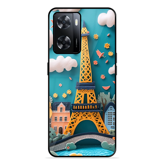 Eiffel Tower Printed Protective Phone Cover forOppo A57 4G