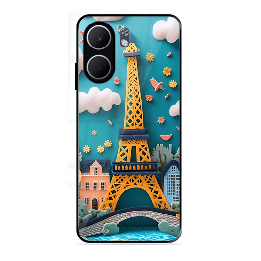 Eiffel Tower Printed Protective Phone Cover forOppo A5X 5G