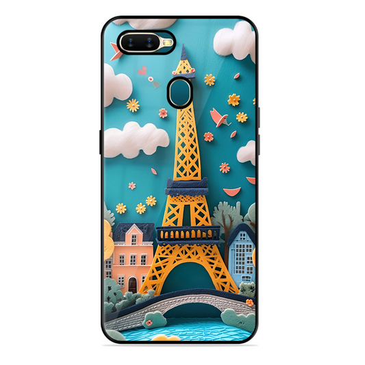 Eiffel Tower Printed Protective Phone Cover forOppo A7