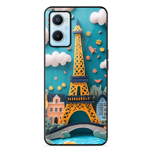 Eiffel Tower Printed Protective Phone Cover forOppo A96