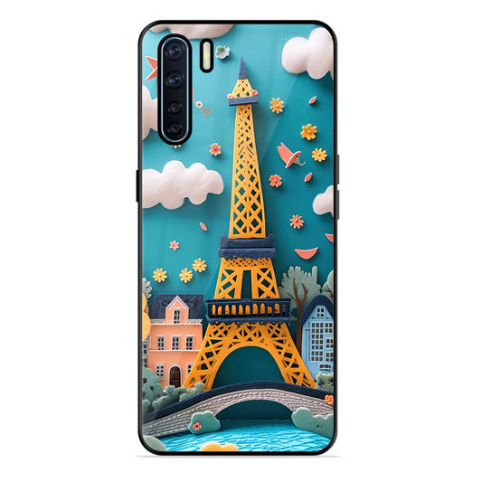 Eiffel Tower Printed Protective Phone Cover forOppo F15