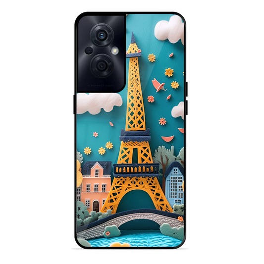 Eiffel Tower Printed Protective Phone Cover forOppo F21S Pro 5G