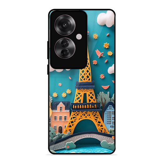 Eiffel Tower Printed Protective Phone Cover forOppo F25 Pro 5G