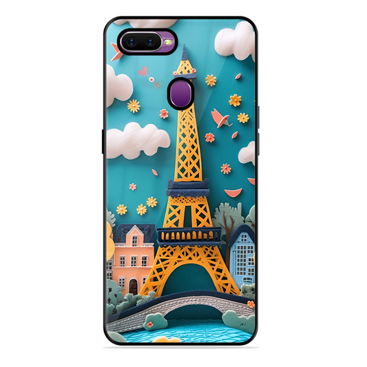 Eiffel Tower Printed Protective Phone Cover forOppo F9 Pro