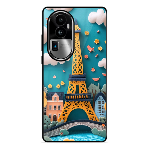 Eiffel Tower Printed Protective Phone Cover forOppo Reno 10 Pro Plus 5G