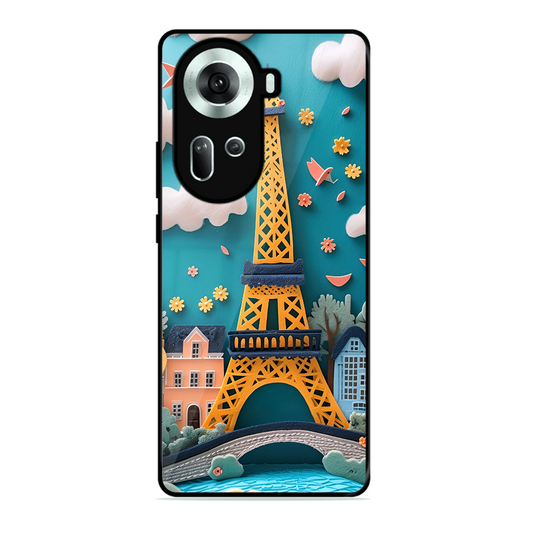 Eiffel Tower Printed Protective Phone Cover forOppo Reno 11 5G