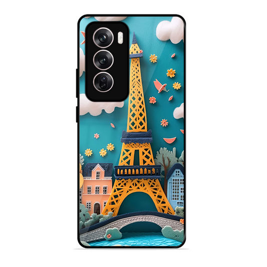 Eiffel Tower Printed Protective Phone Cover forOppo Reno 12 Pro 5G