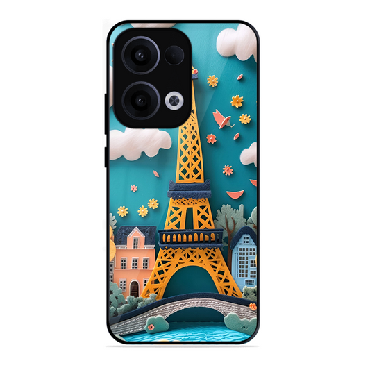 Eiffel Tower Printed Protective Phone Cover forOppo Reno 13 5G