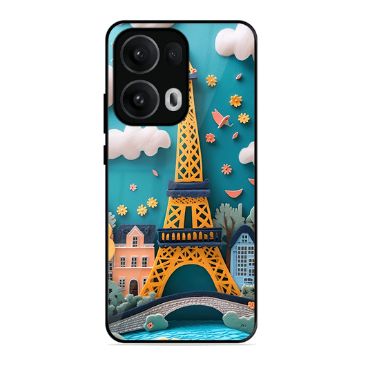 Eiffel Tower Printed Protective Phone Cover forOppo Reno 13 Pro 5G