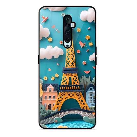 Eiffel Tower Printed Protective Phone Cover forOppo Reno 2Z
