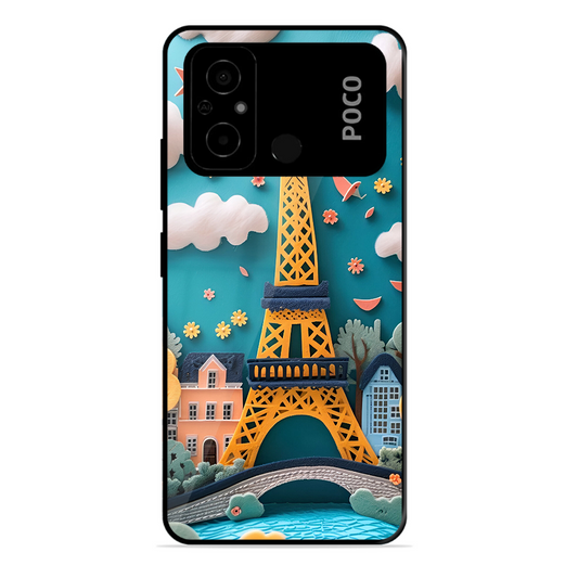 Eiffel Tower Printed Protective Phone Cover forPoco C55